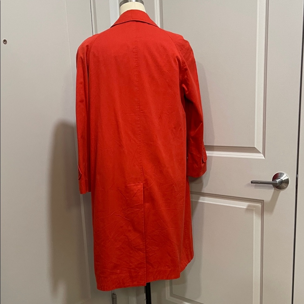Vintage Burberry Classic A line swing Red Women's Coat - Picture 3 of 10